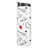 Arrow des Valentins Herz nahtlos Thermosbecher (Nach rechts gedreht)