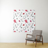Arrow des Valentins Herz nahtlos Wandteppich (Beispiel (Horizontal))