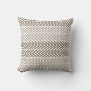 Arrow Flow Taupe Gray Throw Kissen