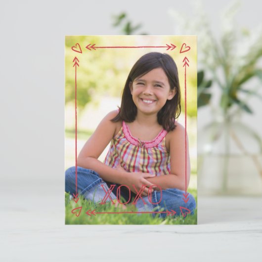 Arrow Frame Klasse Valentine - Cherry Einladung (Stehend Vorderseite)