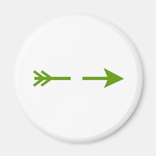 Arrow Green zerbrochen das MUSEUM Zazzle Geschenke Magnet (Vorne)