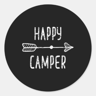 Arrow Happy Camper Zubehör Kinder Boho Kleidung C Runder Aufkleber
