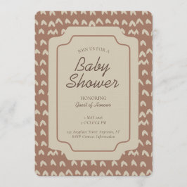 Arrow Head Geometric Gender Neutral Brown Beige Einladung