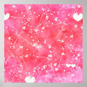 Arrow Heart Red Liebe Poster
