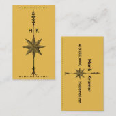 Arrow-Initialen für Compass-Rose Visitenkarte (Vorne/Hinten)