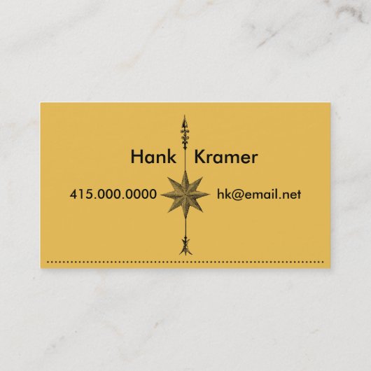 Arrow-Initialen für Compass-Rose Visitenkarte (Rückseite)