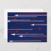 Arrow Japanisch Woodcut Textile Postkarte (Vorne/Hinten)