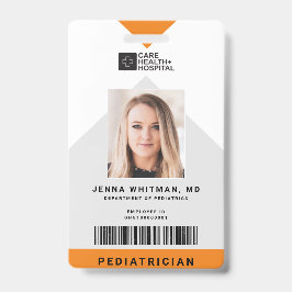 Arrow Medical Staff ID + Strichcode Vertikal Ausweis