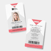 Arrow Medical Staff ID + Strichcode Vertikal Ausweis (Front & Back)