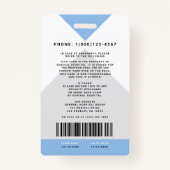 Arrow Medical Staff ID + Strichcode Vertikal Ausweis (Rückseite)