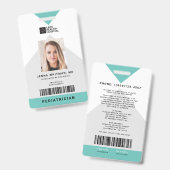 Arrow Medical Staff ID + Strichcode Vertikal Ausweis (Front & Back)