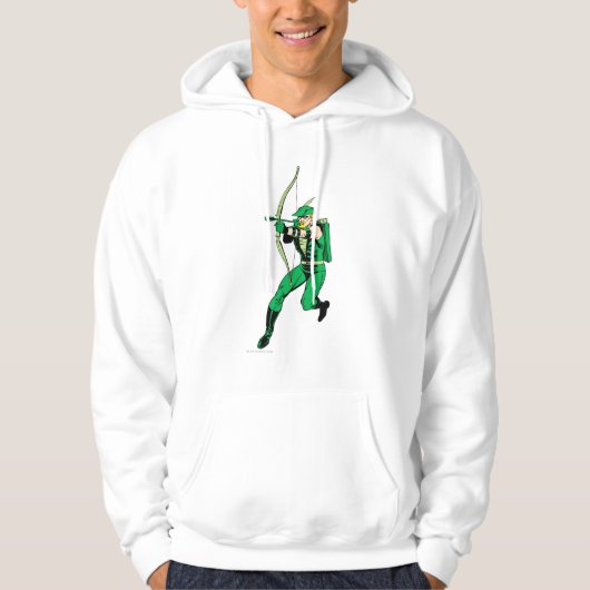 Arrow mit grüner Pfeil Hoodie (Vorderseite)