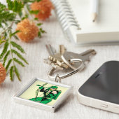 Arrow mit grüner Pfeil Schlüsselanhänger (Seite)