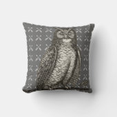 Arrow Muster New Baby Boy's Room Gray Owl Kissen (Vorderseite)