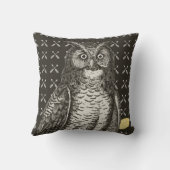 Arrow Muster New Baby Boy's Room Yellow Gray Owl Kissen (Rückseite)