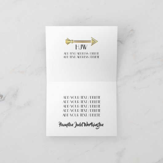 Arrow-Notecard Dankeskarte (Innenseite)