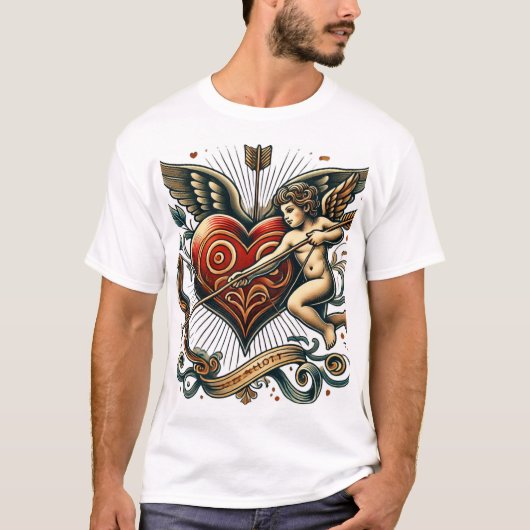 "Arrow of Liebe: A Timeless Tattoo Art" T-Shirt (Vorderseite)