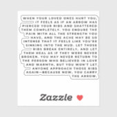 Arrow of Strength – Emotional Quote Sticker (Blatt)