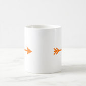 Arrow Orange zerbrochen MUSEUM Zazzle Geschenke Kaffeetasse (Mittel)