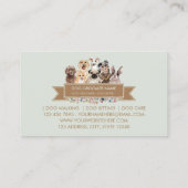 Arrow PetSitter-Hunde mit grüner Blume Visitenkarte (Rückseite)