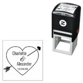 Arrow Pierced Heart Amperand Couple Names Date Permastempel (Beispiel)