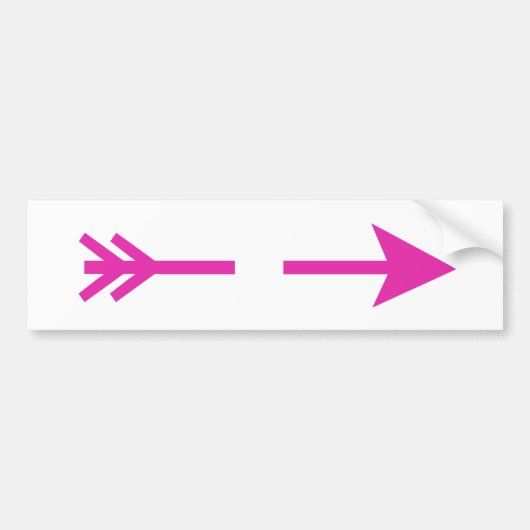 Arrow Pink gebrochen MUSEUM Zazzle Geschenke Autoaufkleber (Vorne)