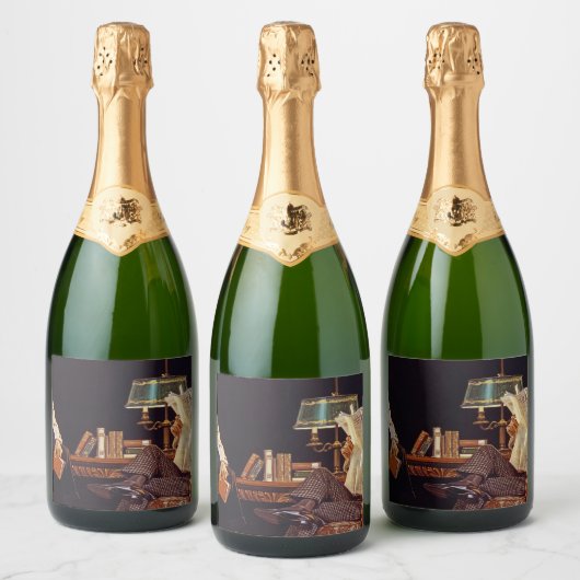 Arrow Shirt Collars, American Advertisement, 1914 Schaumweinetikett (Flaschen)