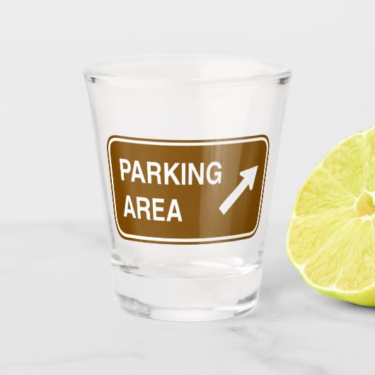 Arrow Shotglas Park Drive - Road Sign Style Schnapsglas (Vorderseite)