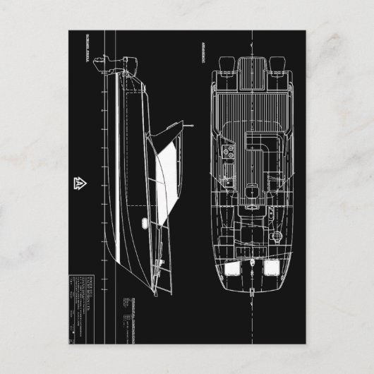 ArrowCat 30 Zeichnend allgemeine Anordnung Postkarte (Vorderseite)