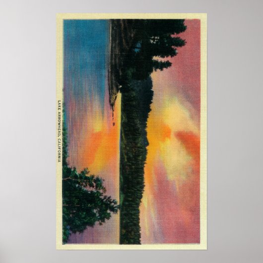 Arrowhad-See bei SunsetLake Arrowhead, CA Poster (Vorne)