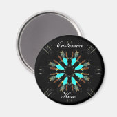Arrowhead Feathers pow-wow Muster Thunder_Cove Magnet (Vorderseite/Rückseite)