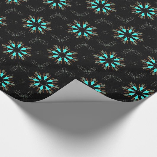 Arrowhead Feathers Pow-wow Thunder_Cove Geschenkpapier (Ecke)