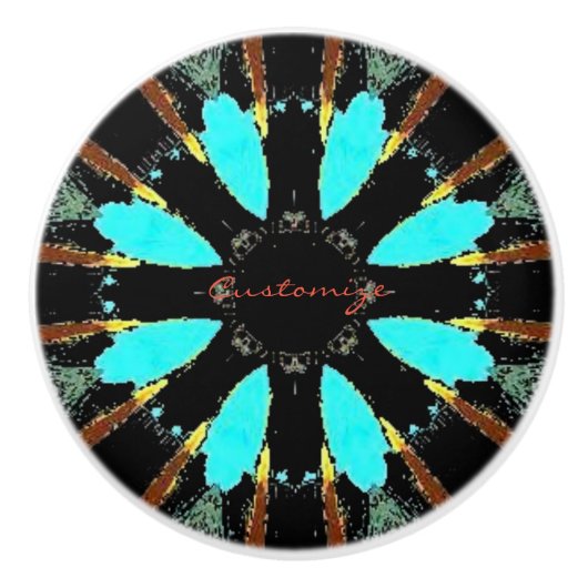 Arrowhead Feathers Pow-wow Thunder_Cove Keramikknauf (Vorderseite)