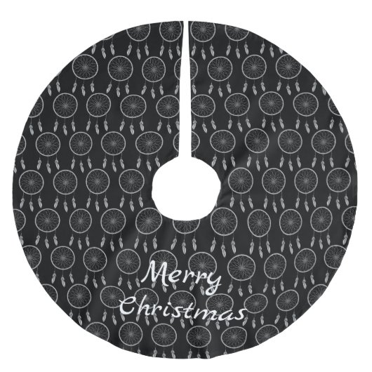 Arrowhead Feathers Pow-wow Thunder_Cove Polyester Weihnachtsbaumdecke (Vorderseite)