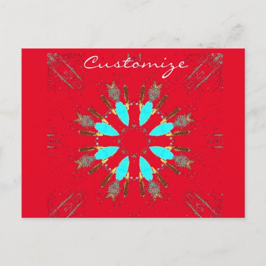 Arrowhead Feathers Pow-wow Thunder_Cove Postkarte (Vorderseite)