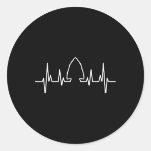 Arrowhead Hunter Arrowhead Junting Heartbeat Runder Aufkleber