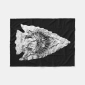Arrowhead Hunter Indianerin für die Pfeiljagd Fleecedecke (Vorderseite (Horizontal))