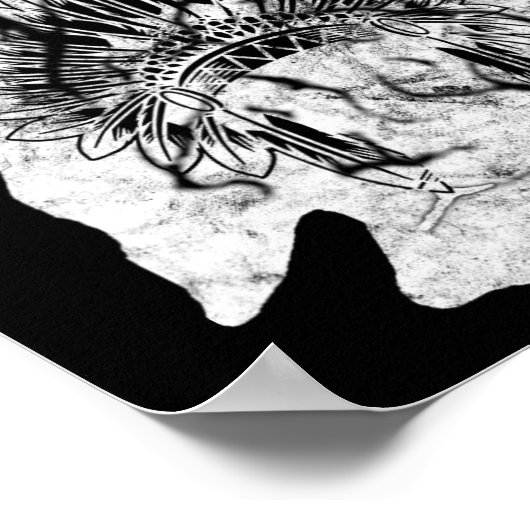 Arrowhead Hunter Indianerin für die Pfeiljagd Poster (Ecke)