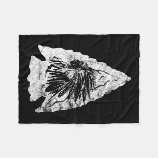 Arrowhead Hunter Indischer Chefjäger Fleecedecke (Vorderseite (Horizontal))