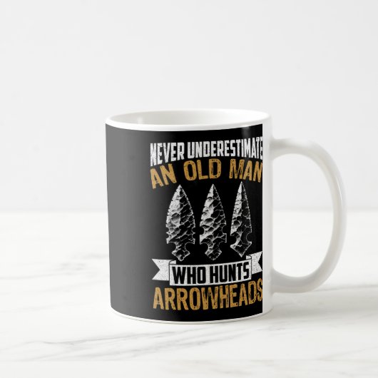 Arrowhead Hunter Shirt Alter Mann Opa Arrowhead H Kaffeetasse (Rechts)