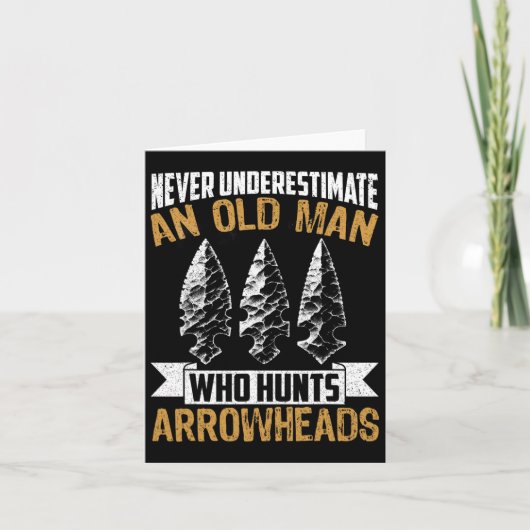 Arrowhead Hunter Shirt Alter Mann Opa Arrowhead H Karte (Vorderseite)