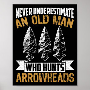Arrowhead Hunter Shirt Alter Mann Opa Arrowhead H Poster