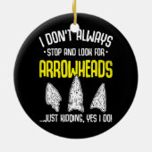 Arrowhead Hunting Flint Collections Flintknapping Keramik Ornament (Hinten)