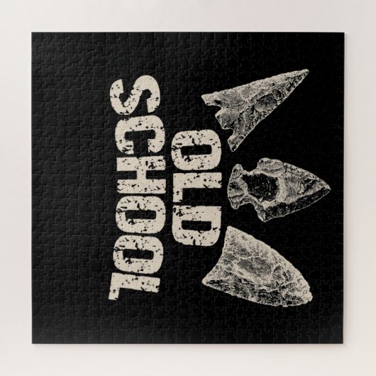 Arrowhead Jagd Alte Schule Bogenschießen Lover Ges Puzzle (Horizontal)