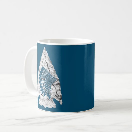 Arrowhead Junting Native American Feather Kaffeetasse (Vorderseite Links)
