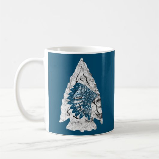Arrowhead Junting Native American Feather Kaffeetasse (Links)
