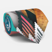 Arrowhead Muster farbenfrohe und künstlerische Kun Krawatte (Gerollt)