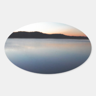 Arrowhead-Sunset Ovaler Aufkleber
