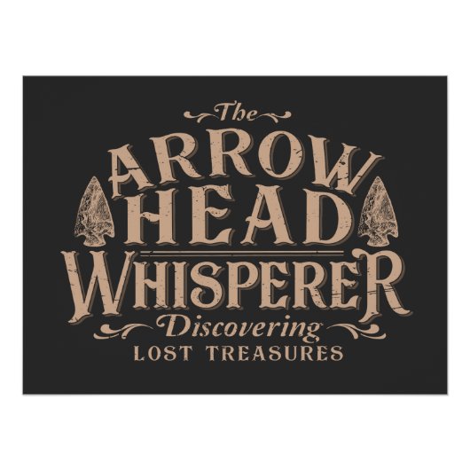 Arrowhead Whisperer, Funny Arrowhead Jagen Poster (Vorderseite)