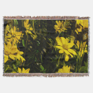 Arrowleaf Balsamroot Gelbe Wildblume Abstrakt Decke